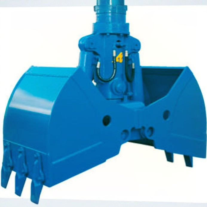 Bucket grabber for granular scrap handling on EOT crane